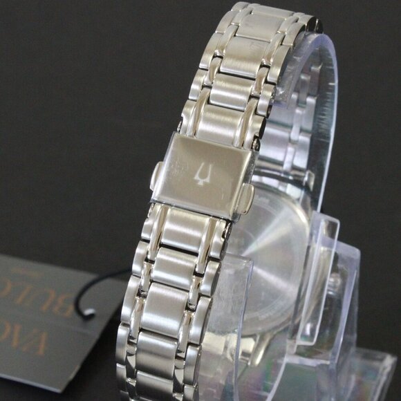 Bulova Classic Diamond Accent Ladies Watch Stainless Deep Blue Dial 32mm - Picture 11 of 14